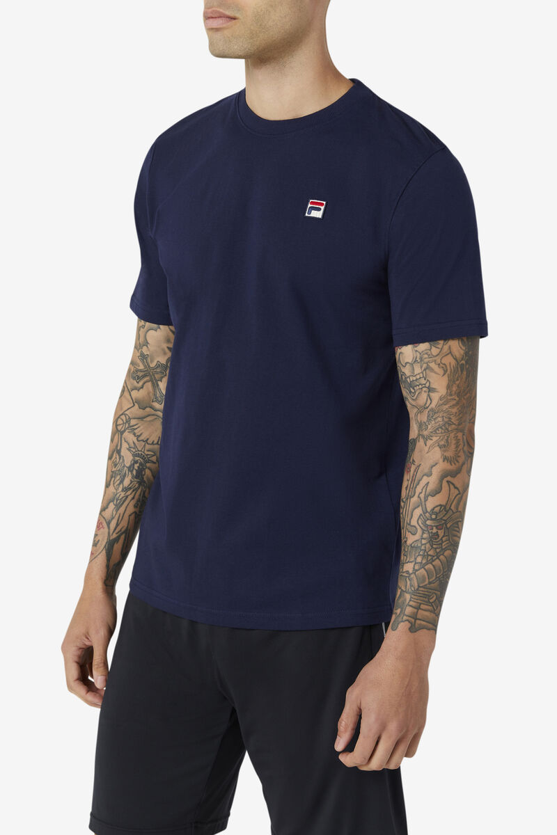 Navy Men's Fila Quartz T Shirts | miG7T9ku62E