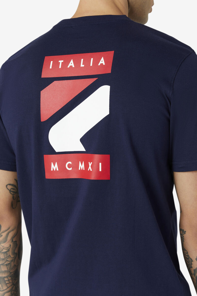 Navy Men's Fila Quartz T Shirts | miG7T9ku62E