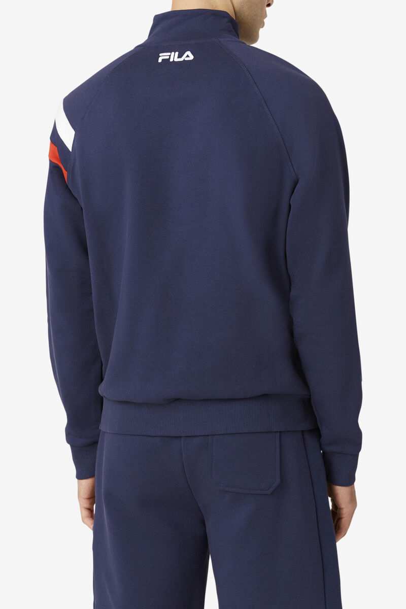 Navy Men's Fila Stance Track Jacket Tracksuits | JWbLzVx5hVN