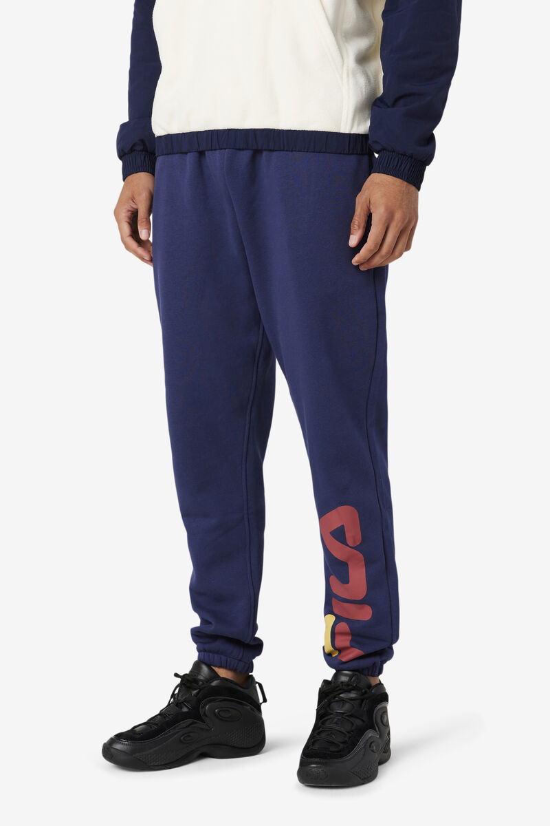 Navy Men's Fila Sunday Jogger Pants | HciWg2FnTBl