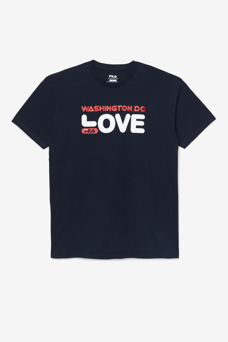 Navy Men\'s Fila Washington D.C. Love T Shirts | I5slzZTXGXz