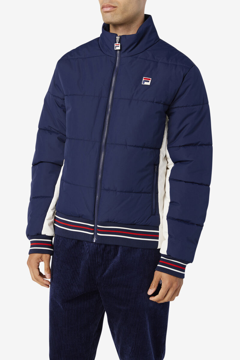 Navy Men's Fila Watson Puffer Jacket Outerwear | 51CQDsgmtl8