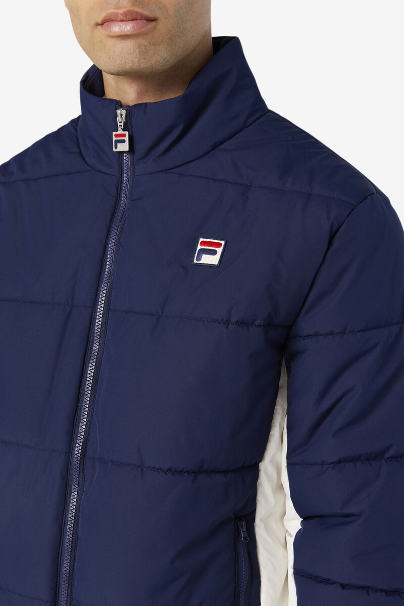 Navy Men's Fila Watson Puffer Jacket Outerwear | 51CQDsgmtl8