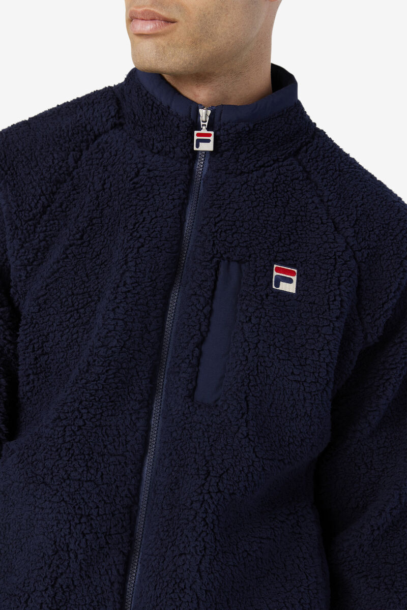 Navy Men's Fila Yuri Jacket Jackets | ihxEuHJVBU2