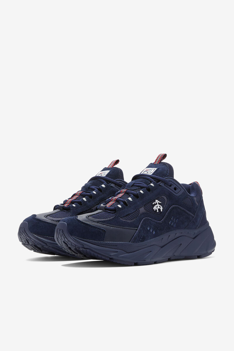 Navy / Navy / Navy Men's Fila Trigate Navy Suede Chunky Trainers X Brooks Brothers | Fila Trainers |