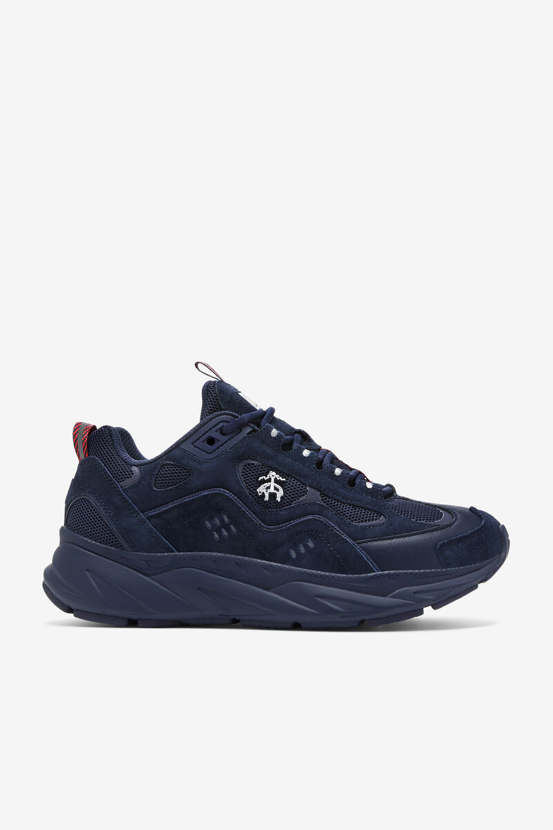 Navy / Navy / Navy Men\'s Fila Trigate Navy Suede Chunky Trainers X Brooks Brothers | Fila Trainers |