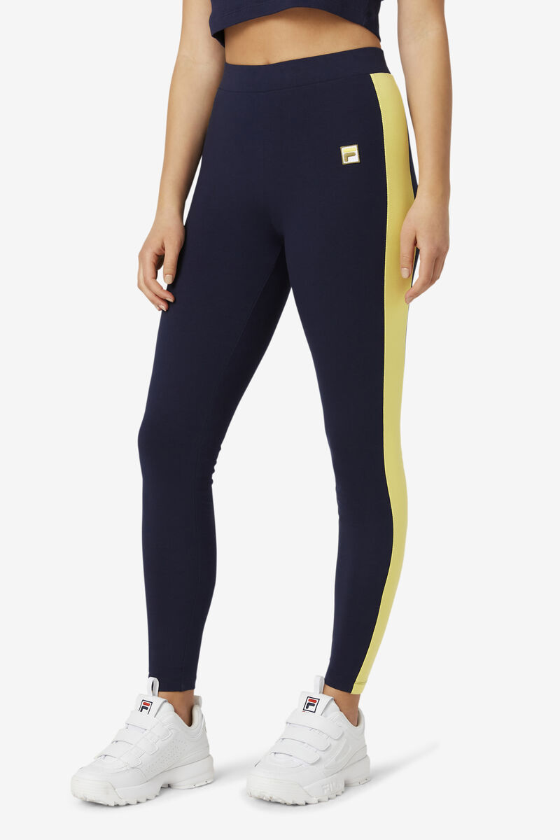 Navy / Olive Women's Fila Riviera Legging Leggings | rVioHYvRy8L