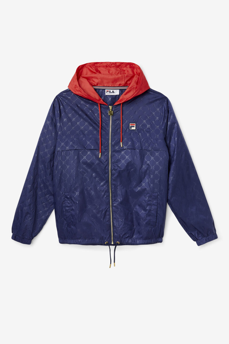 Navy / Red Men\'s Fila Copper Hood Jacket Jackets | 3uIY9NLrBU3