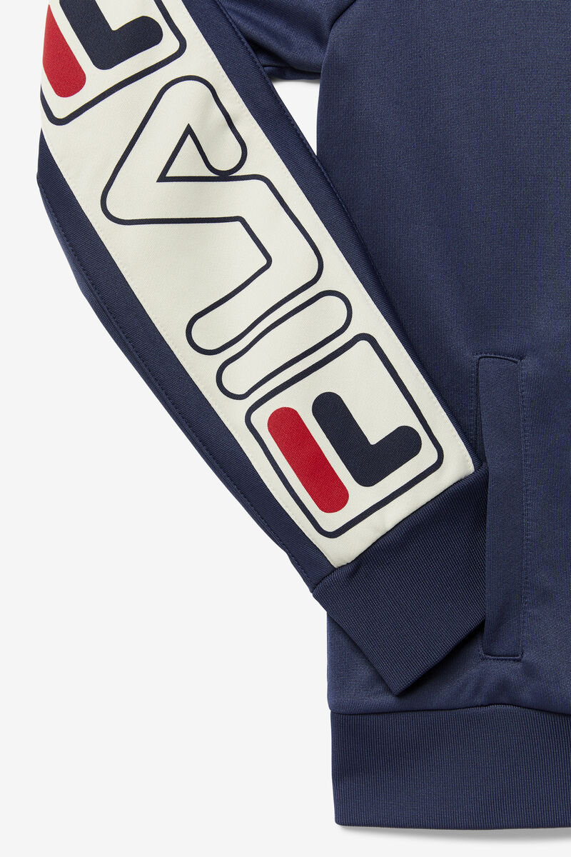 Navy / Red Men's Fila Gatlin Track Jacket Tracksuits | oXIhkRHCtlj