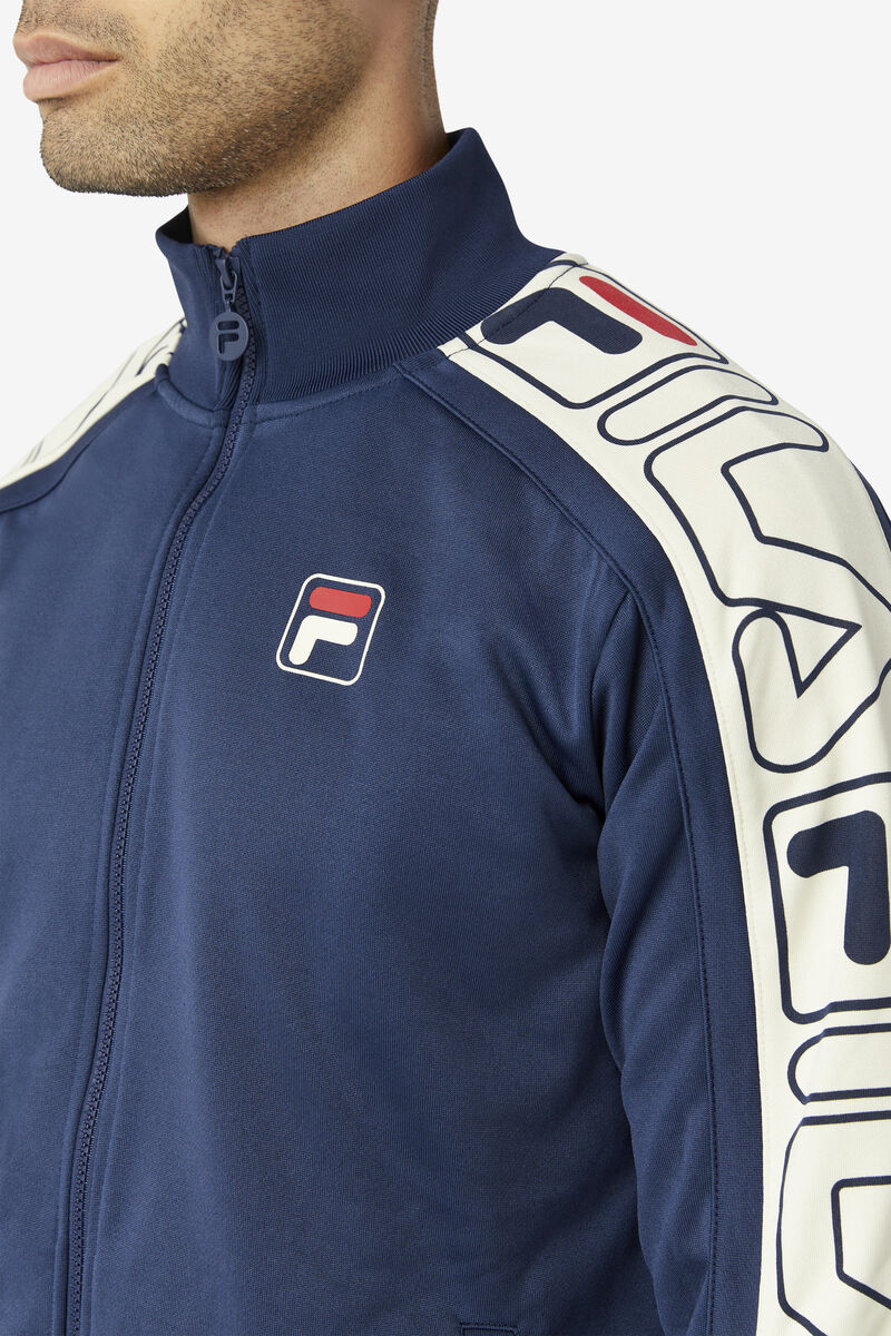 Navy / Red Men's Fila Gatlin Track Jacket Tracksuits | oXIhkRHCtlj