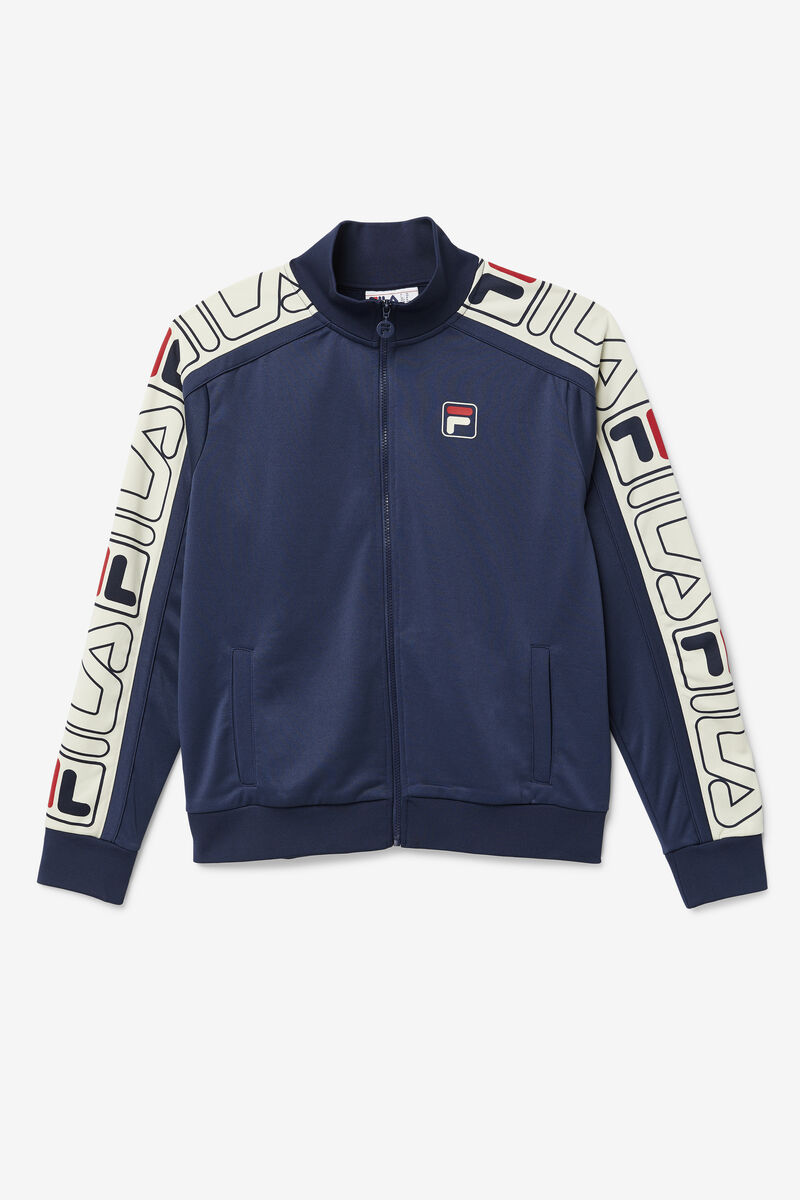 Navy / Red Men\'s Fila Gatlin Track Jacket Tracksuits | oXIhkRHCtlj