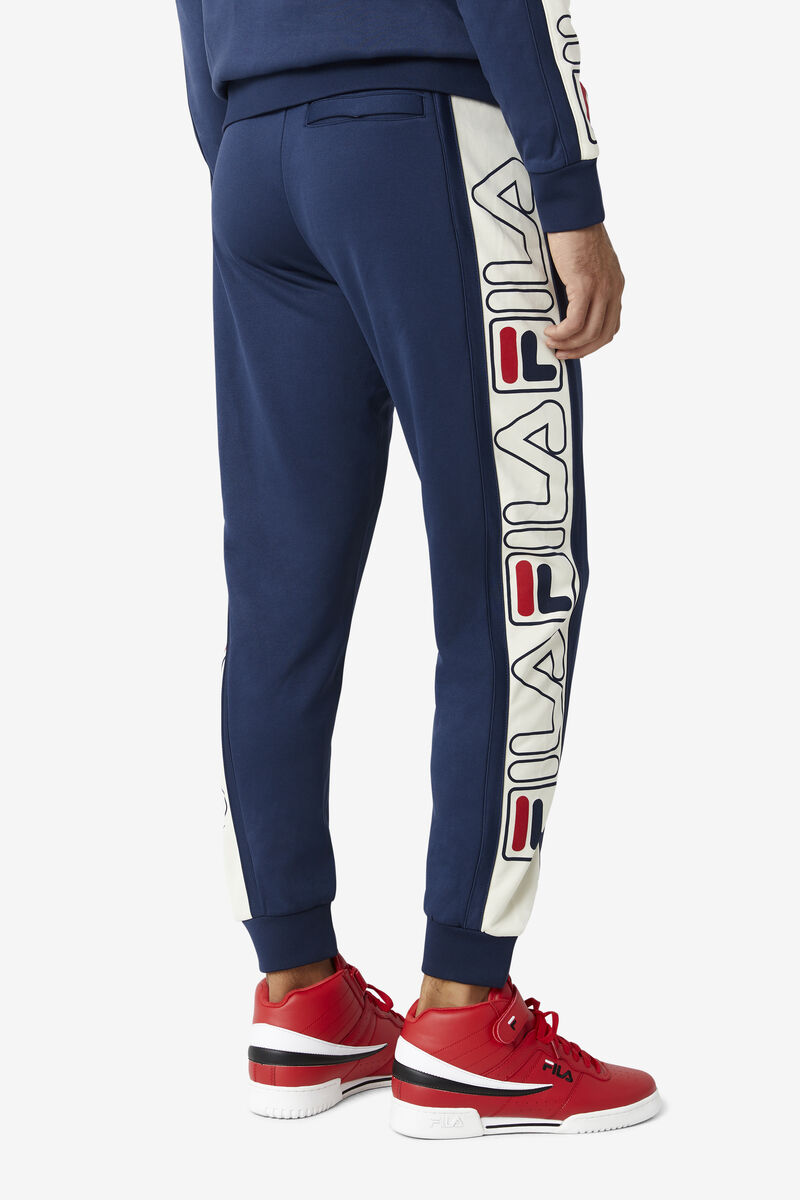 Navy / Red Men's Fila Greene Pant Pants | NZ4LWUJkmiE