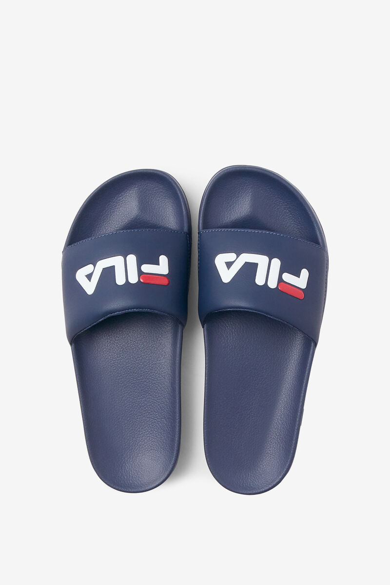 Navy / Red / White Men's Fila Drifter Sandals | 7EFFV81964b