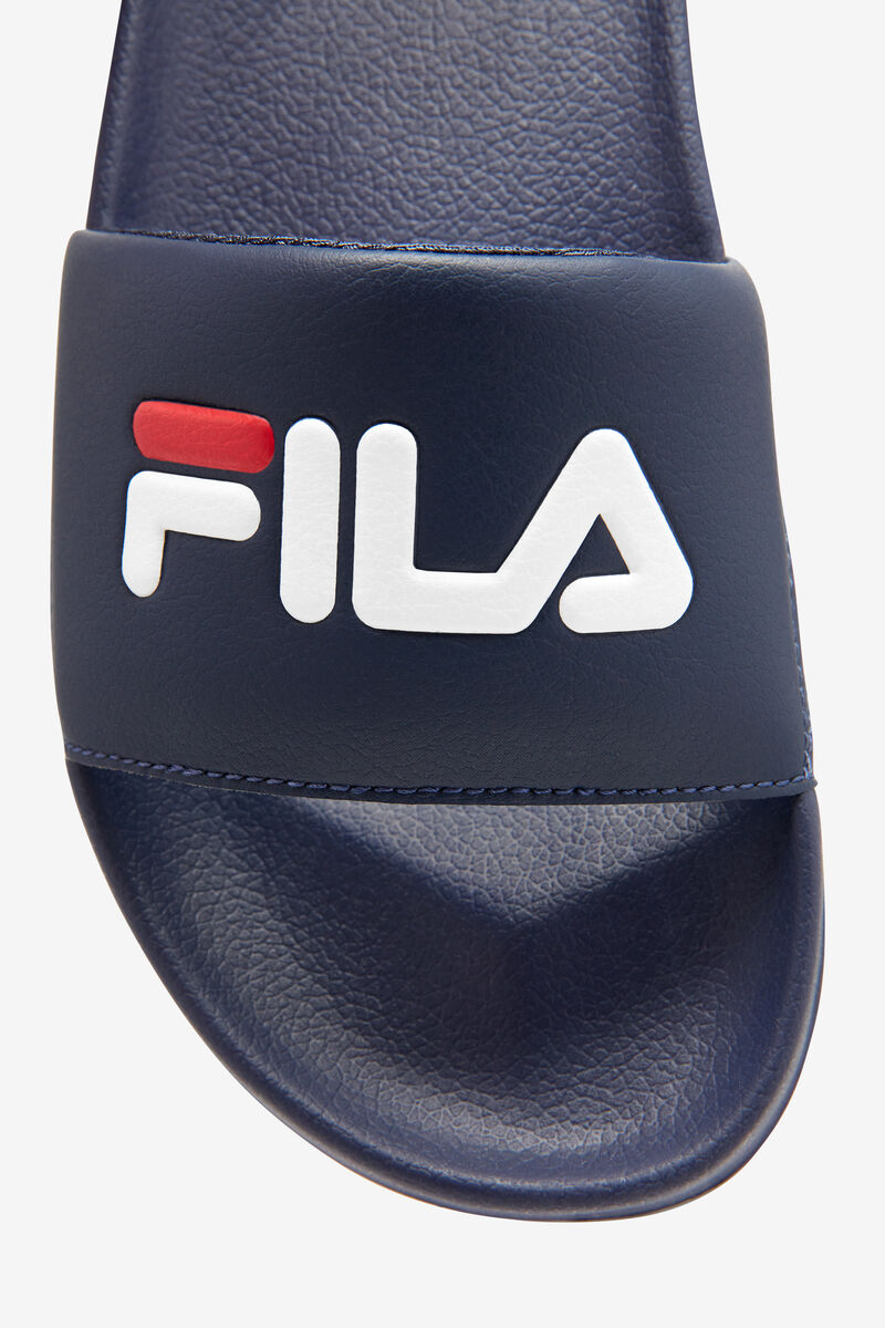 Navy / Red / White Men's Fila Drifter Sandals | 7EFFV81964b