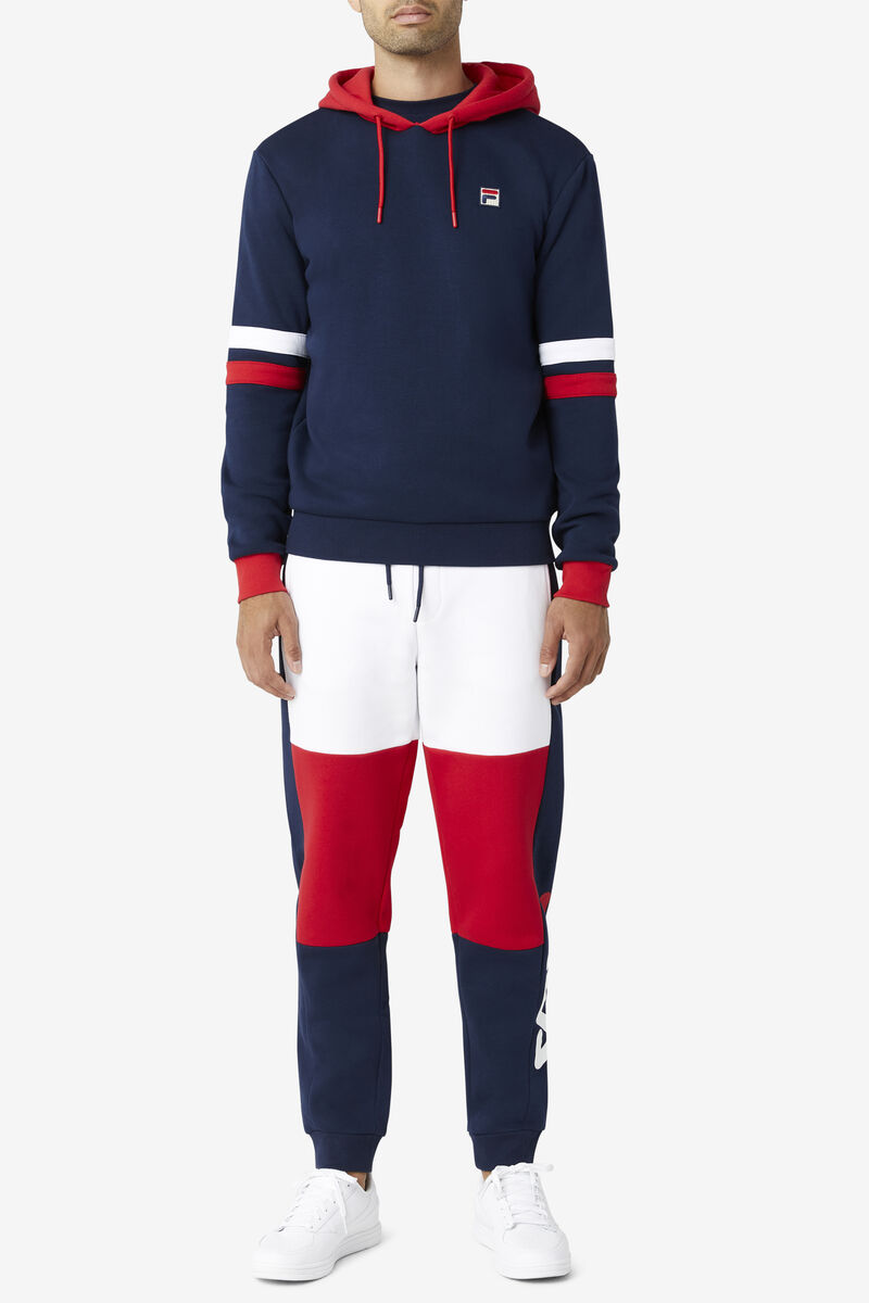 Navy / Red / White Men's Fila Hurley Hoodie Hoodies | BdOrVwWr2cw