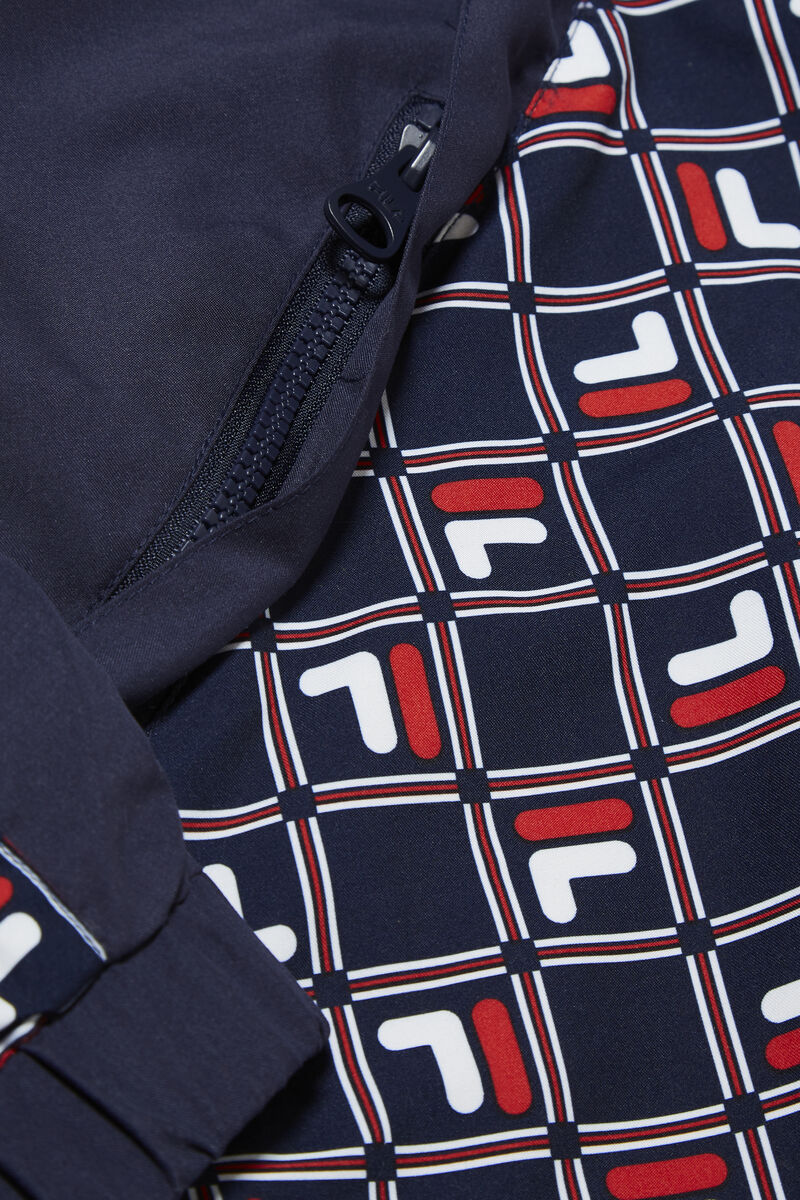 Navy / Red / White Men's Fila Paride Windbreaker Jackets | 3IiXTZAcCOE