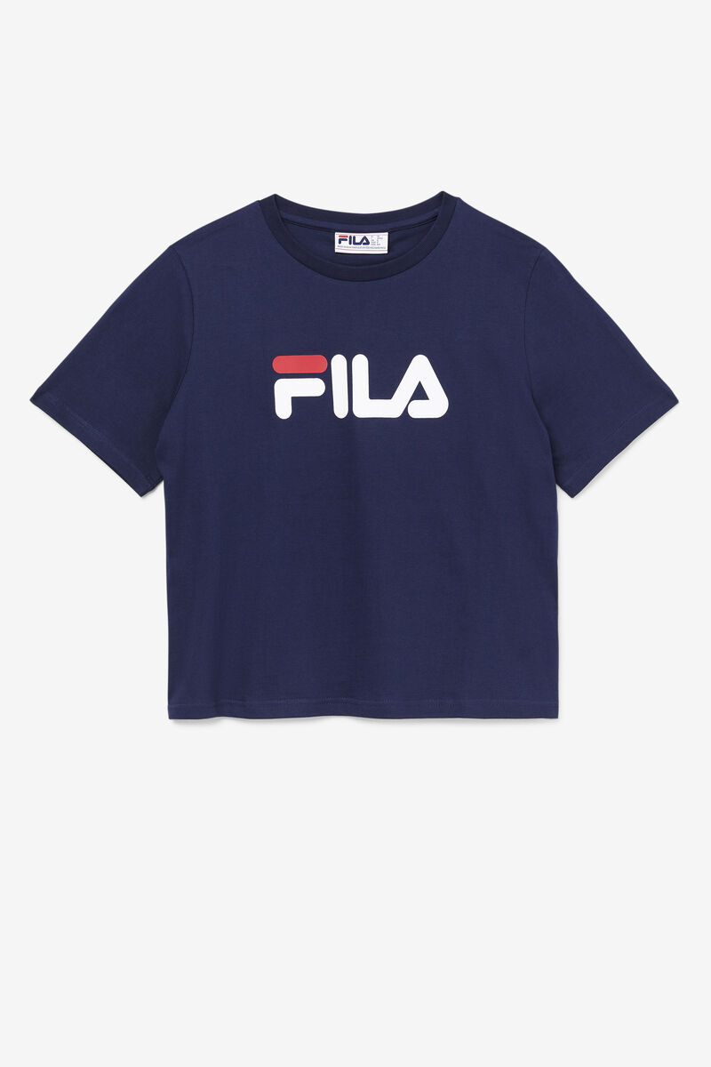 Navy / Red / White Women\'s Fila Miss Eagle T Shirts | qBLASH4C3Cz