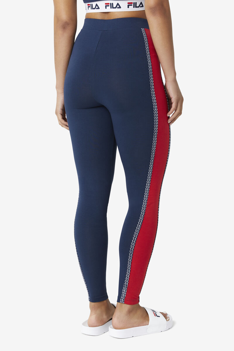 Navy / Red / White Women's Fila Ona Legging Leggings | 2XRHEnNQ8JG