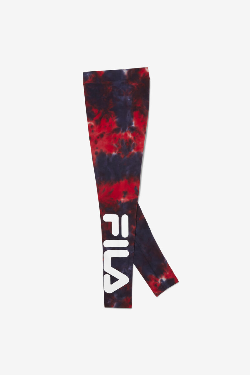 Navy / Red Women's Fila Laila Tie Dye Legging Leggings | Ek3yXcqtj2G