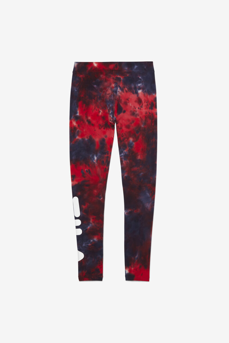 Navy / Red Women's Fila Laila Tie Dye Legging Leggings | Ek3yXcqtj2G