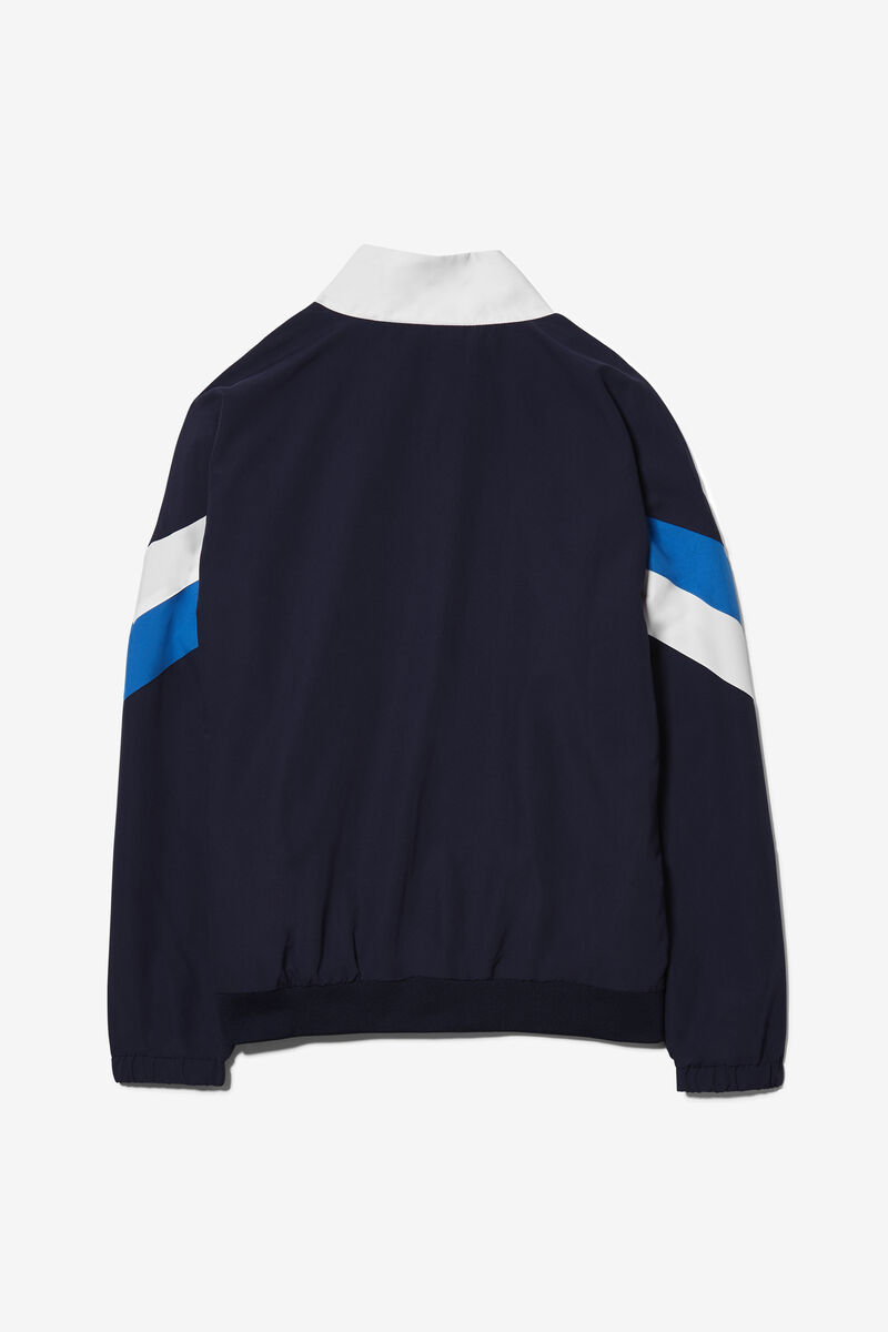 Navy / White / Blue Men's Fila Slade Track Jacket Tracksuits | oLESQwWrvbh