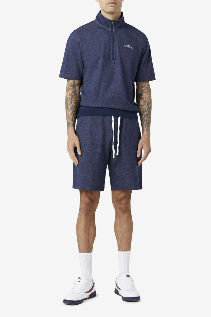 Navy / White / Green Men's Fila Foracker Short Shorts | hOswMaVqjYM