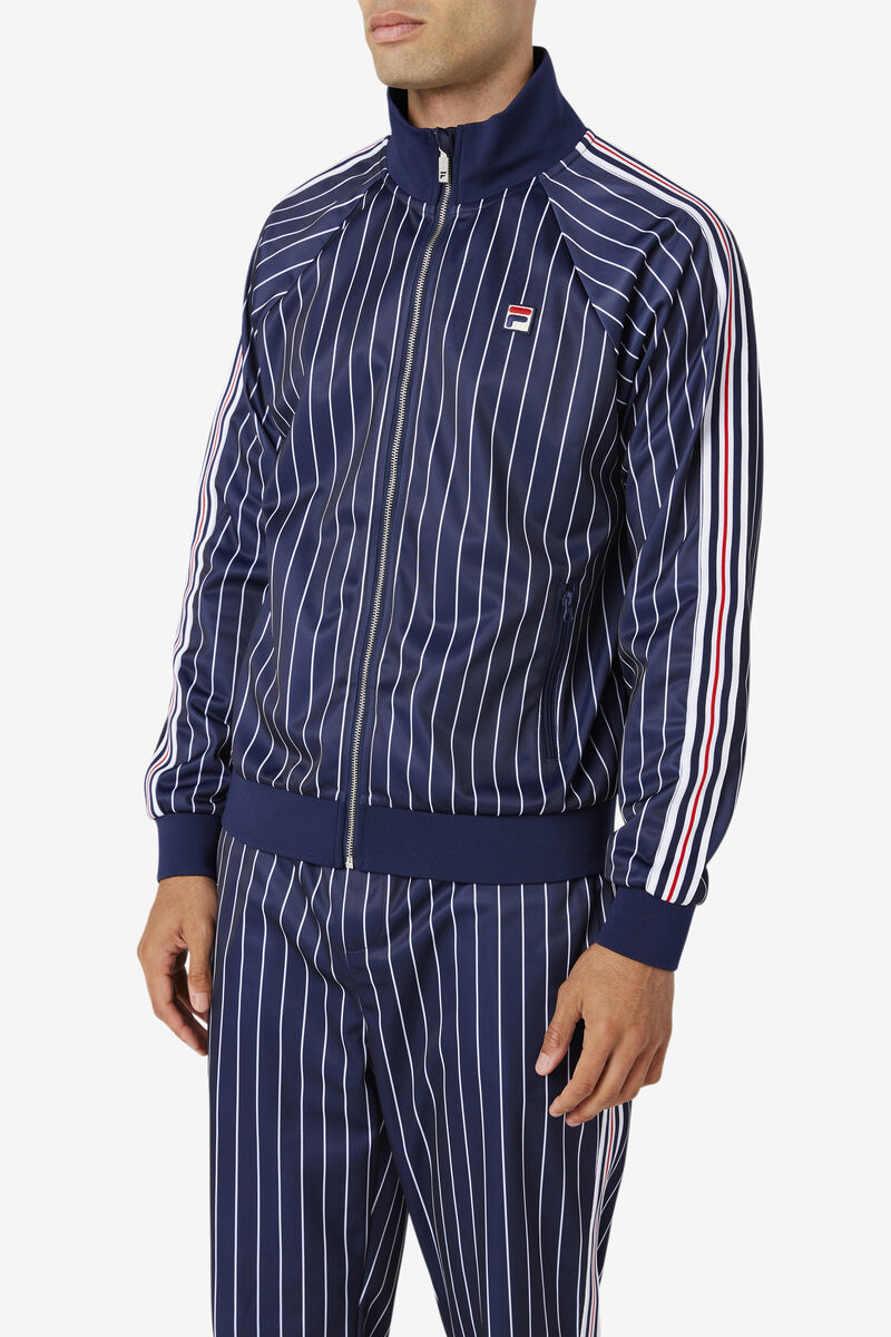 Navy / White Men's Fila Mitch Track Jacket Tracksuits | YHq4xXRfyIH