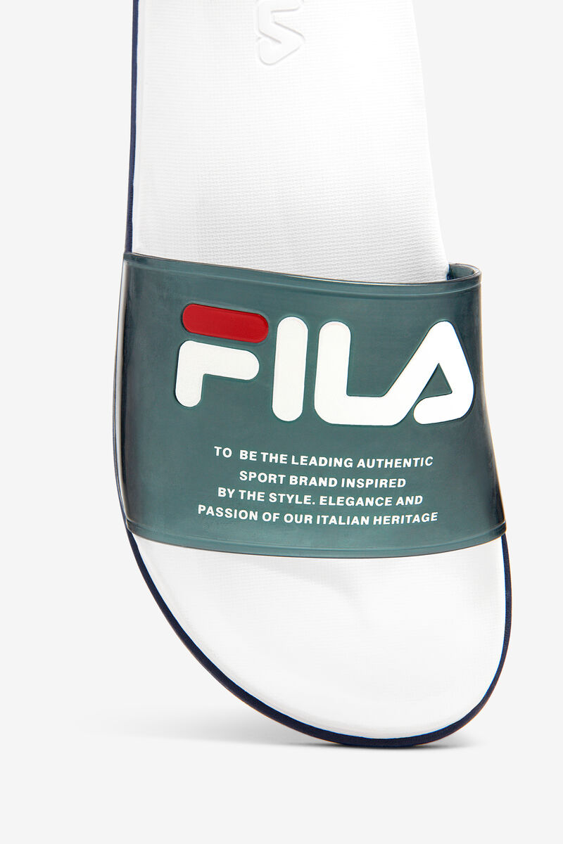 Navy / White / Navy Women's Fila Drifter Luxe Clear Sandals | tZSBLyuNs2s