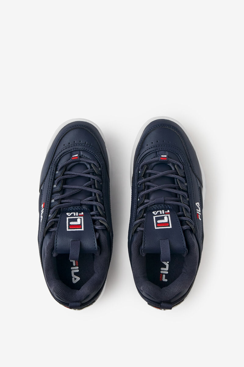 Navy / White / Red Kids' Fila Little Disruptor 2 Platform Shoes | uyaqa2hh3wr