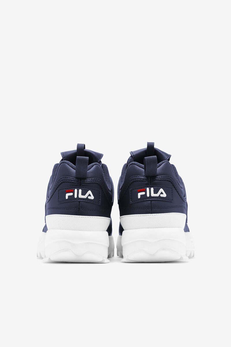 Navy / White / Red Men's Fila Disruptor 2 Premium Platform Shoes | pUXLq8kFKww