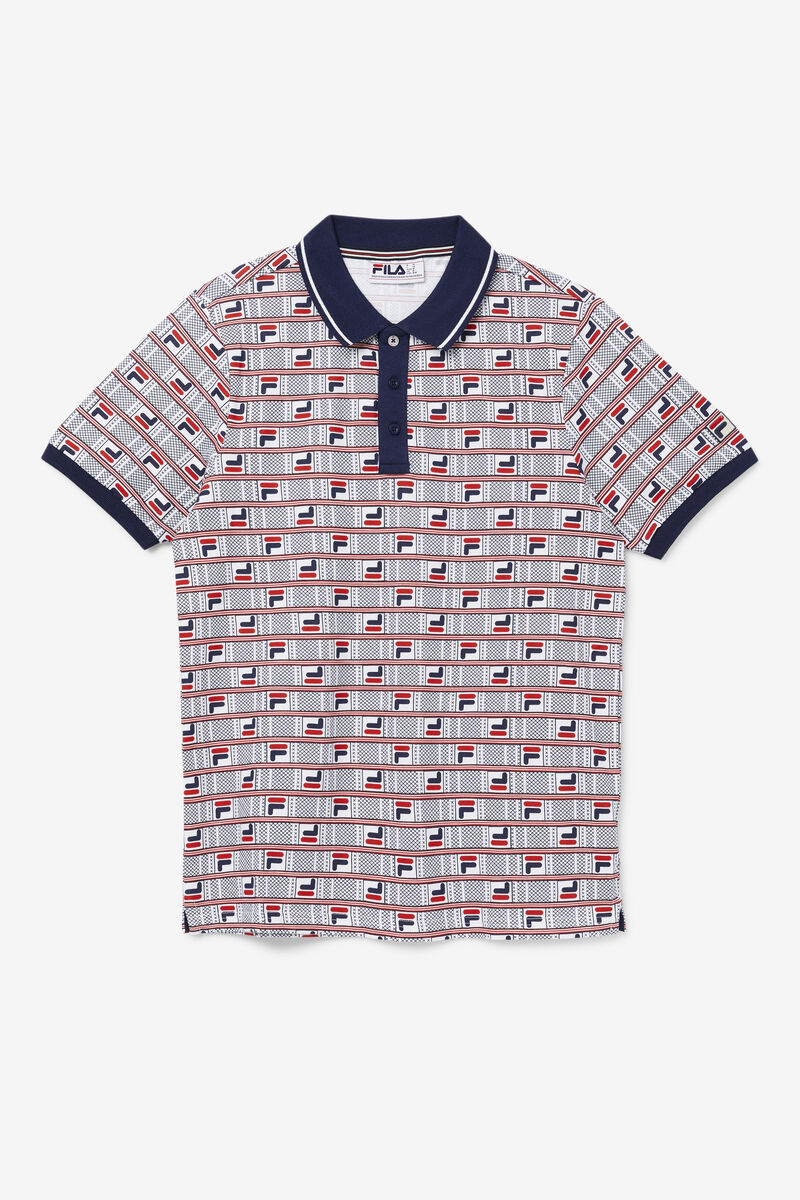 Navy / White / Red Men\'s Fila Gianni Polo Polos | x6lRjZtwF1r