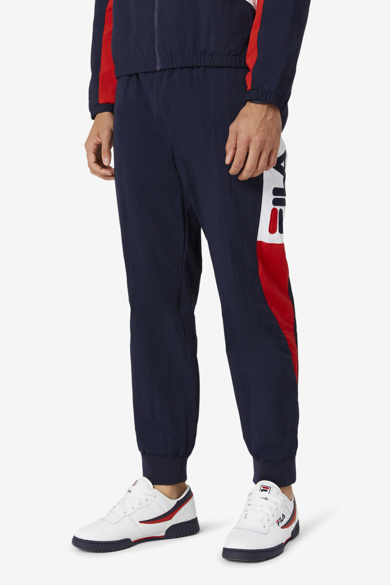 Navy / White / Red Men's Fila Klio Windpant Pants | qYbIgg3sHSH