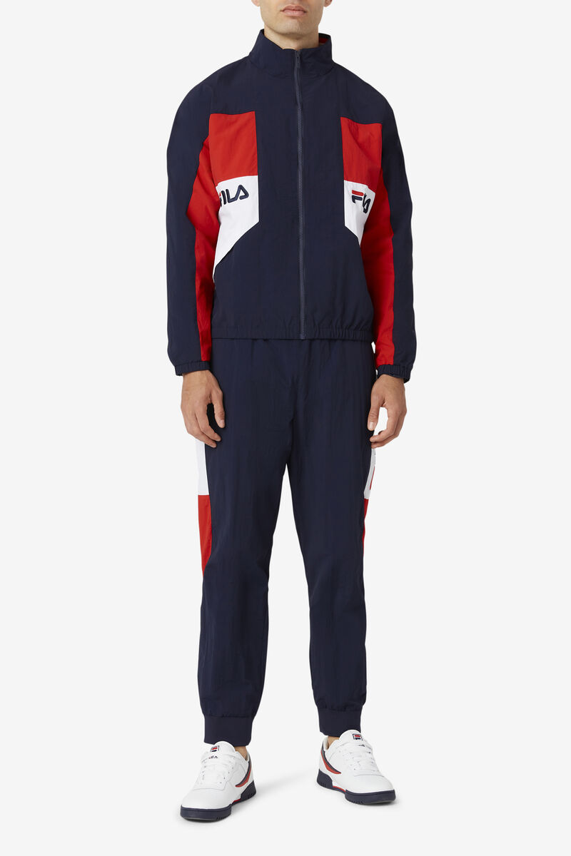 Navy / White / Red Men's Fila Klio Windpant Pants | qYbIgg3sHSH