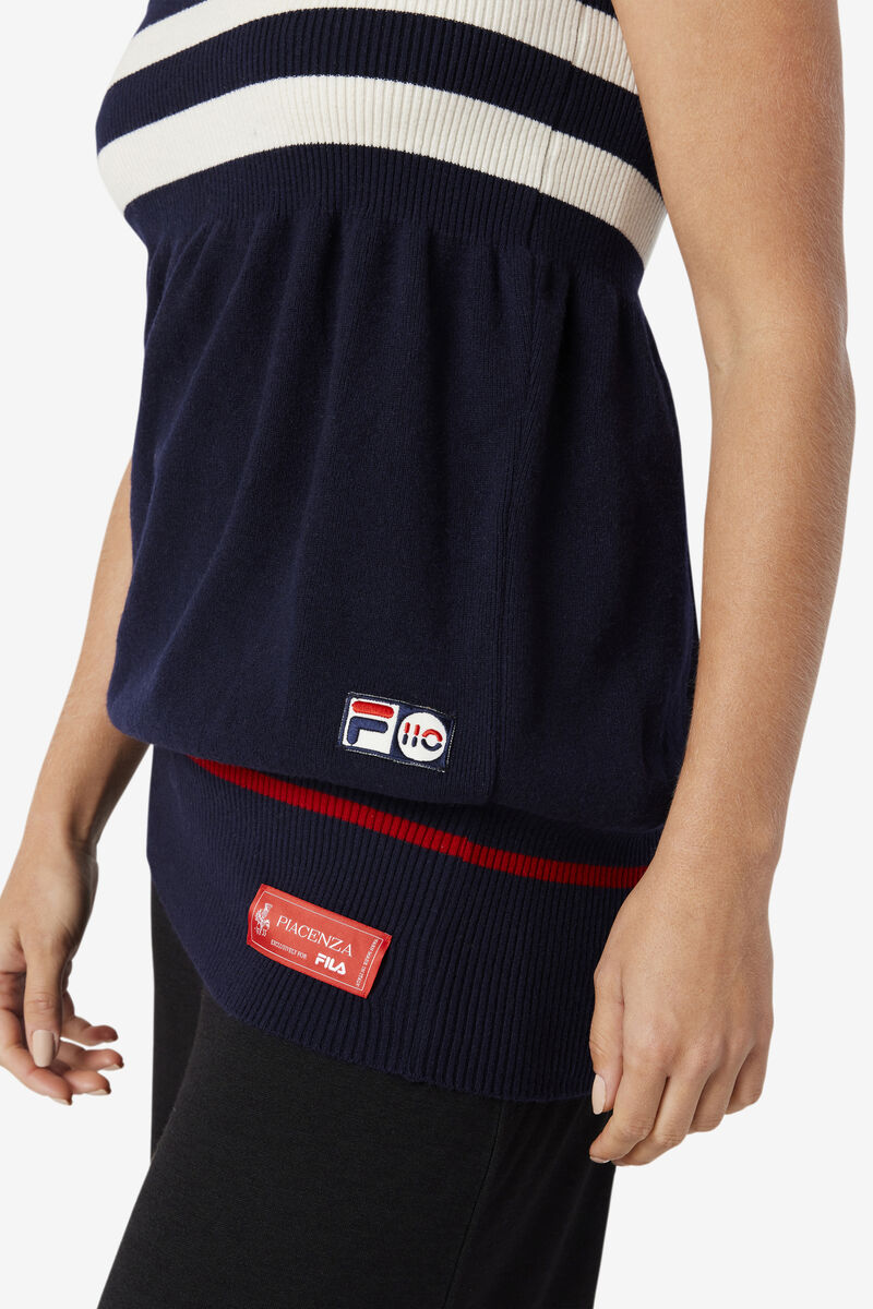 Navy / White / Red Women's Fila 110 Cashmere Girdle Skirt Skirts | Ek8XZYmoCRZ