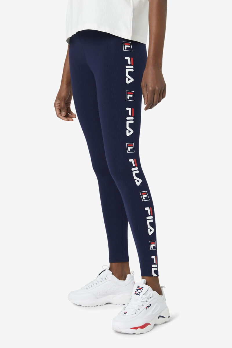 Navy / White / Red Women's Fila Parma Legging Leggings | YskVu5kVzde