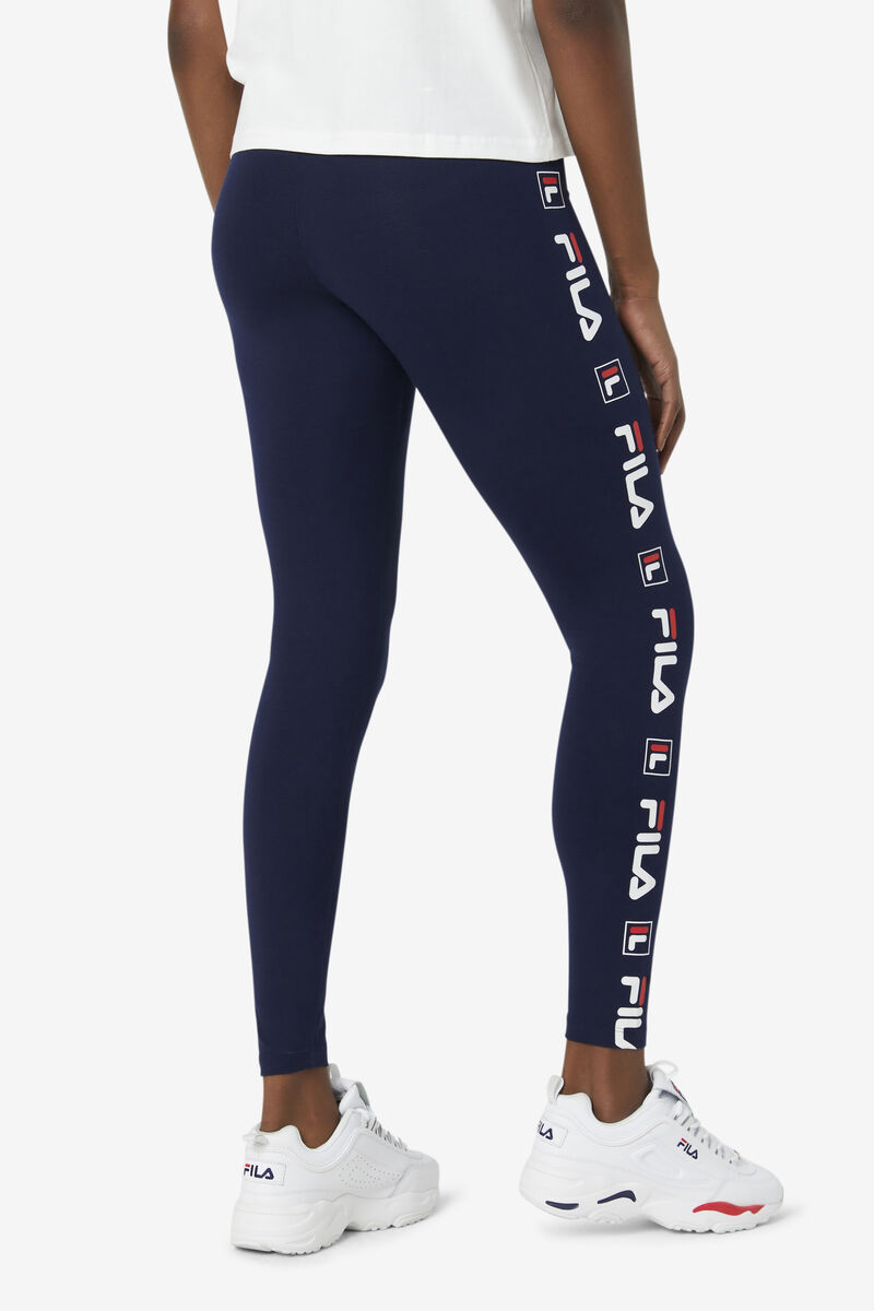 Navy / White / Red Women's Fila Parma Legging Leggings | YskVu5kVzde