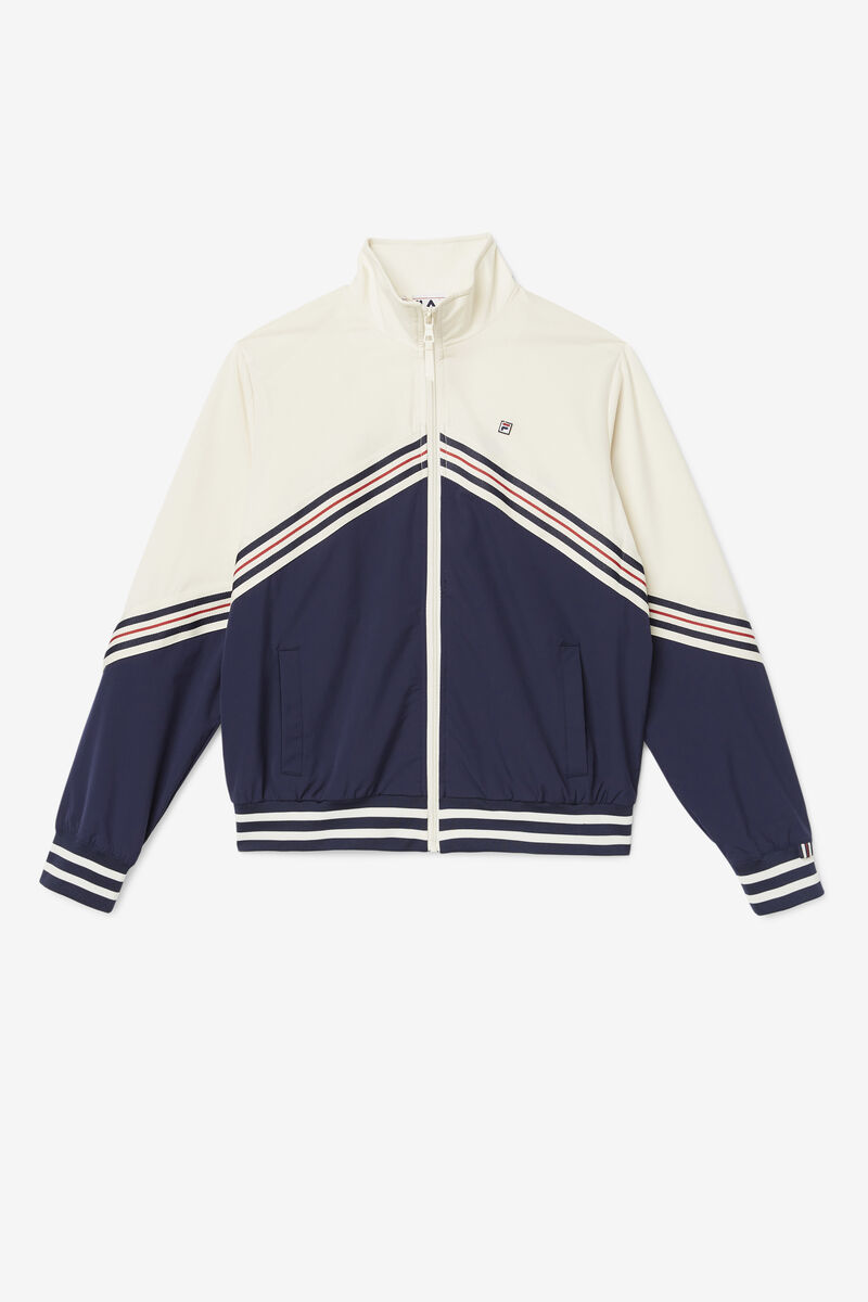 Navy / White Women\'s Fila Ornelia Track Jacket Jackets | X67S1TtzjsF