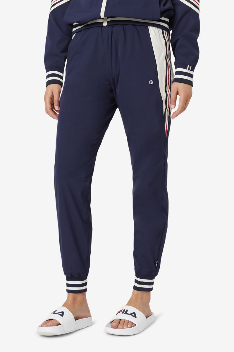 Navy / White Women's Fila Tutti Track Pants Tracksuits | UwYEjhipdo5