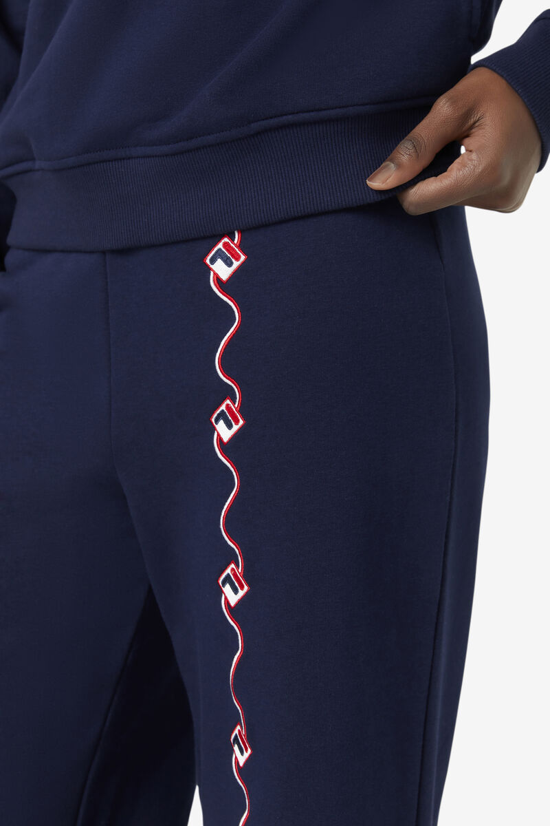 Navy Women's Fila Agnesina Pant Pants | XaXiDZSKcXN