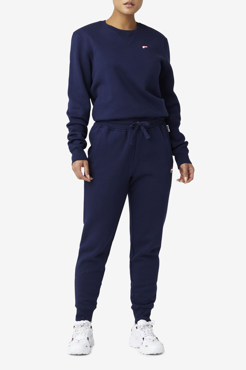 Navy Women's Fila Chardon Jogger Pants | 7qKxprKtaZN