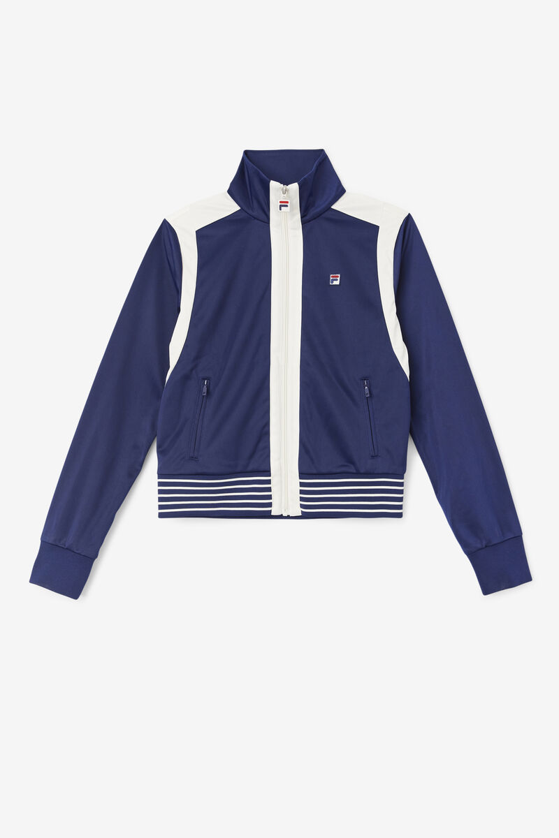 Navy Women\'s Fila Charlie Track Jacket Jackets | srivaDJDAeE