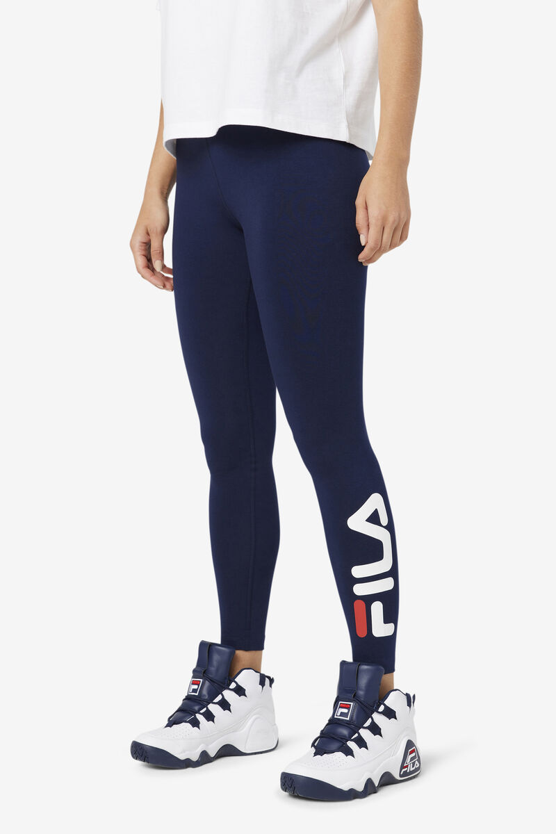 Navy Women's Fila Elora Legging Leggings | wXIM2wO6irr