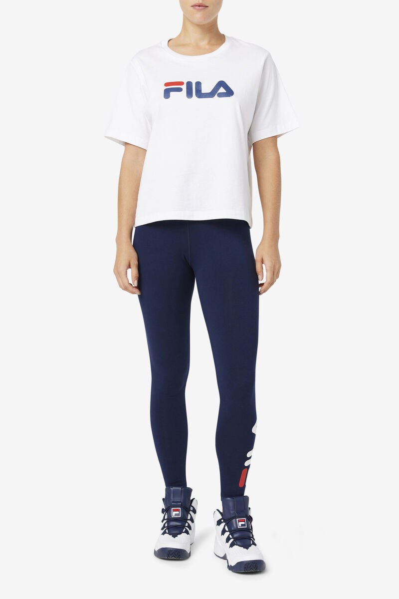 Navy Women's Fila Elora Legging Leggings | wXIM2wO6irr