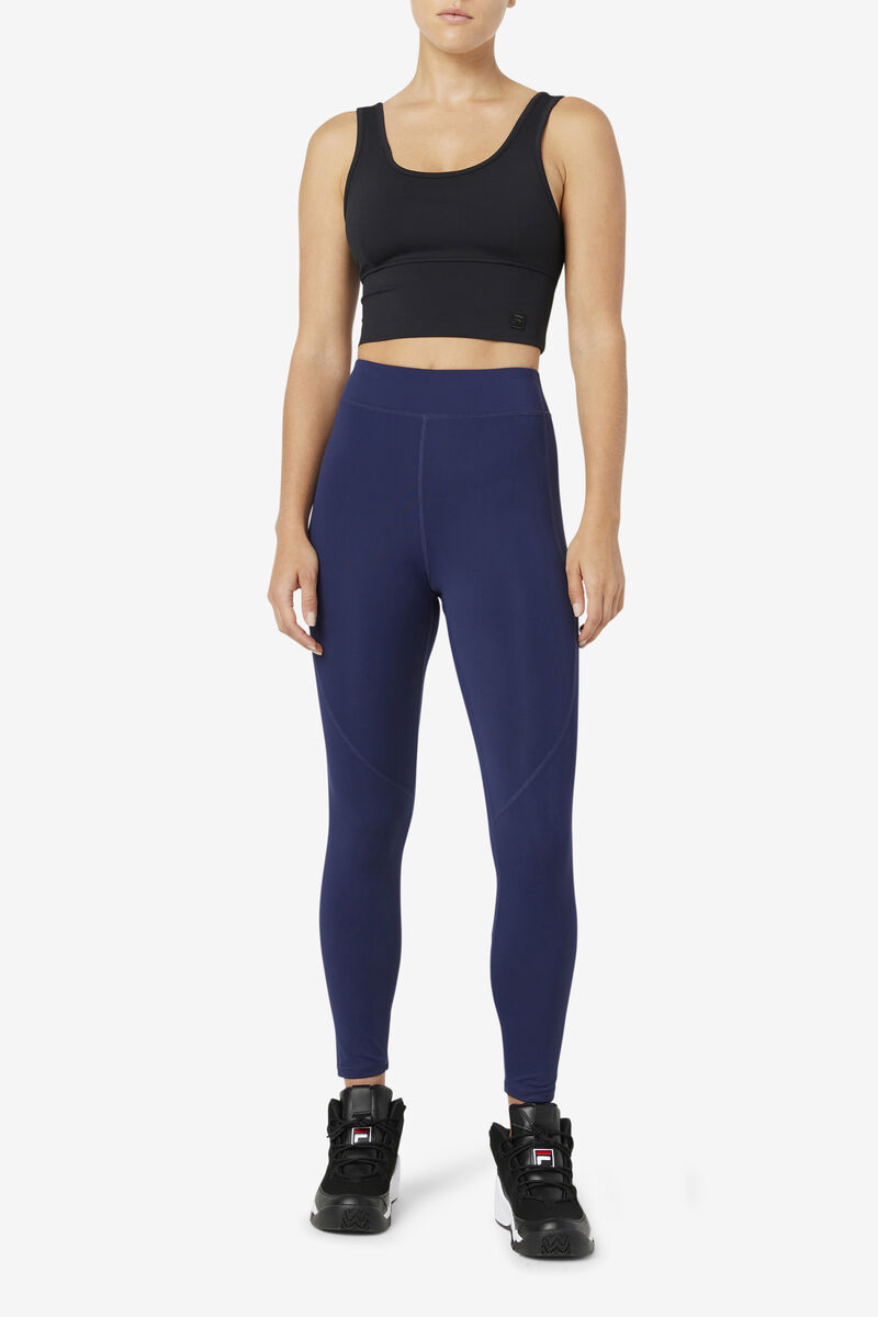 Navy Women's Fila Emerie Legging Leggings | DA72ClRCkAg