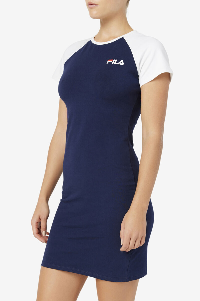 Navy Women's Fila Kyra Dress Dresses | aUSxQC9vzsi