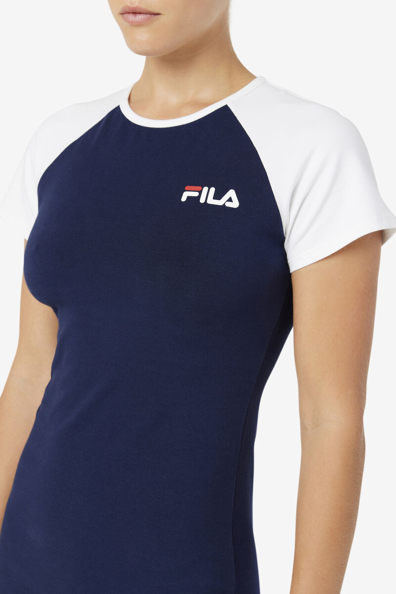 Navy Women's Fila Kyra Dress Dresses | aUSxQC9vzsi