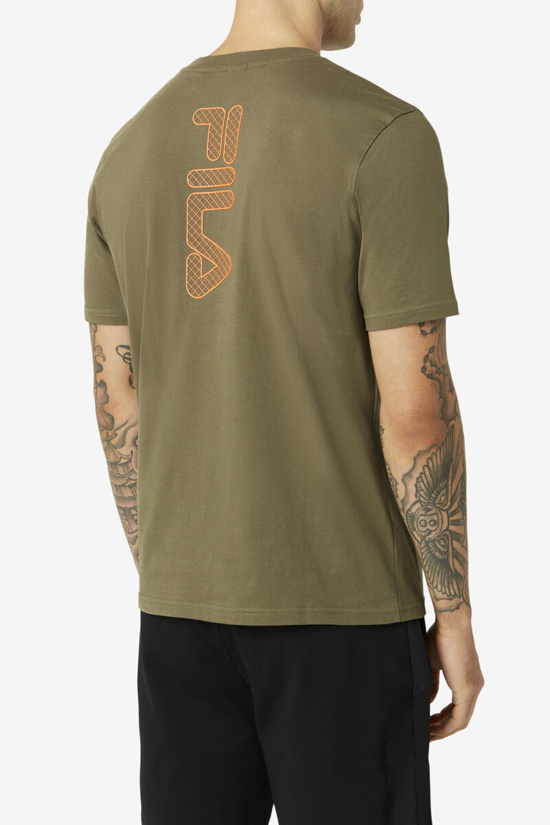 Olive Men's Fila Deckhand T Shirts | wEb4TGKYHA5