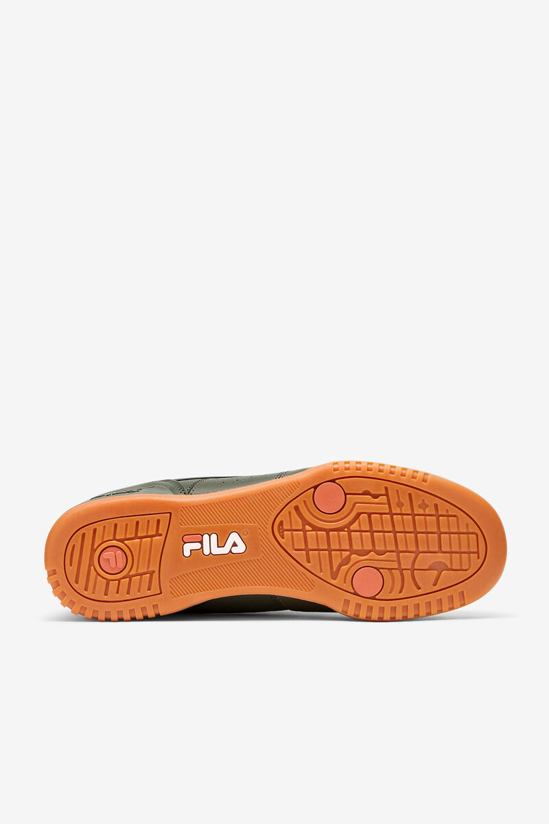 Olive / White / Red Men's Fila Original Fitness Flat Shoes | Q9F2EC76ysr