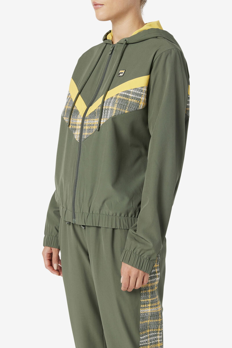 Olive Women's Fila Gemma Wind Jacket Jackets | iRjypLrOcyV