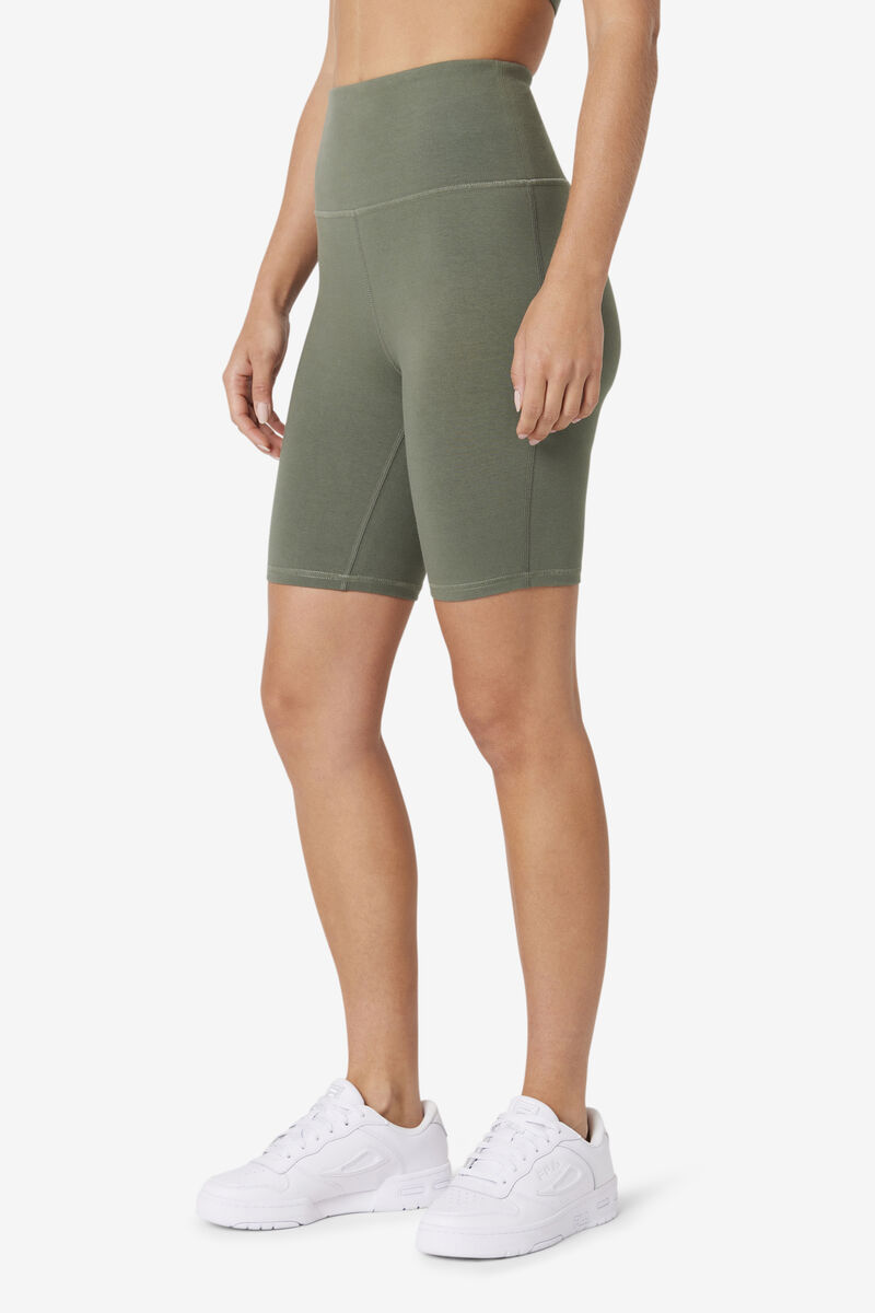 Olive Women's Fila Marlowe High Rise Bike Short Shorts | kYX9wwpEwIw